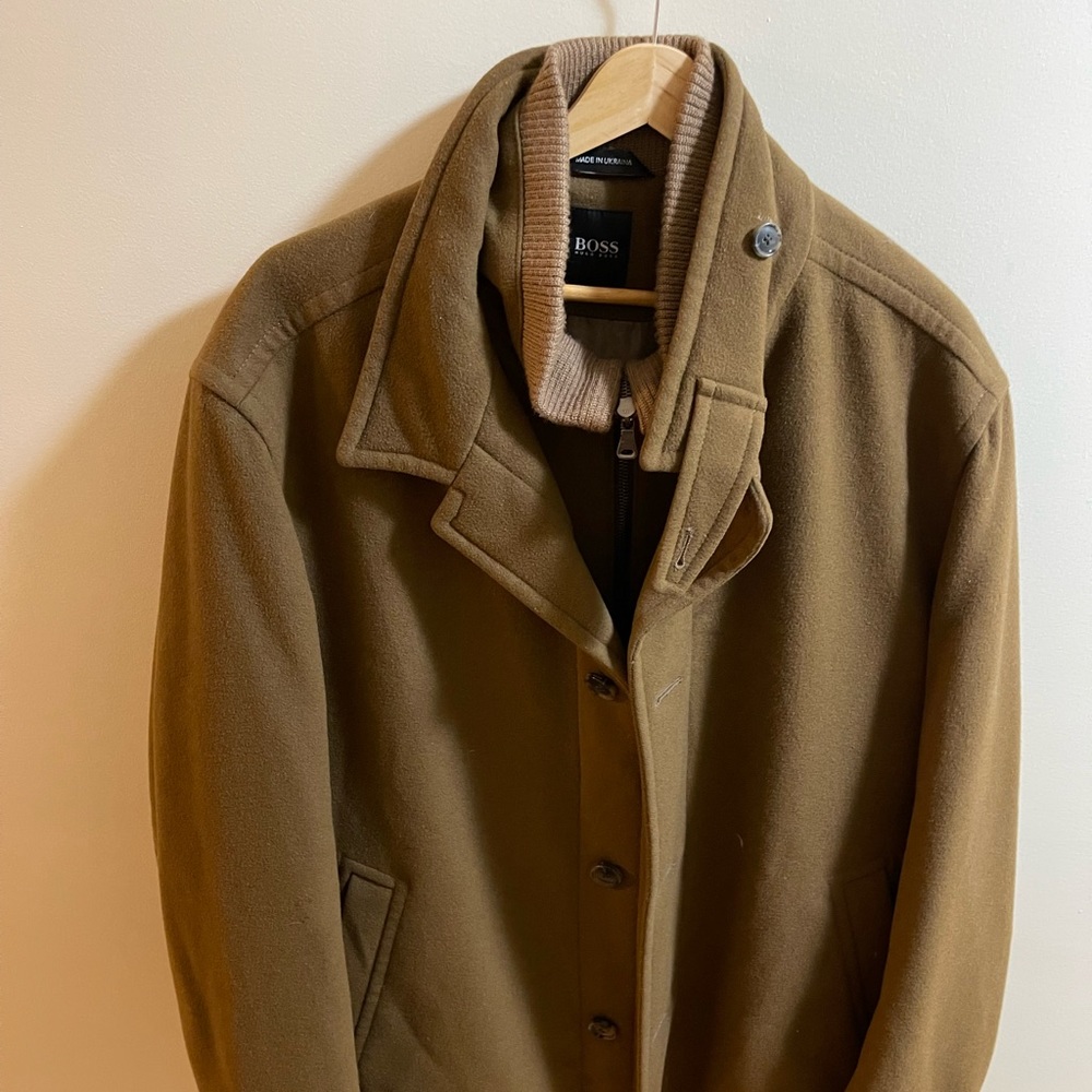 Hugo boss brown cashmere wool jacket